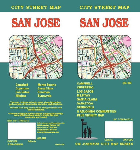 Buy map San Jose, Calfornia by GM Johnson