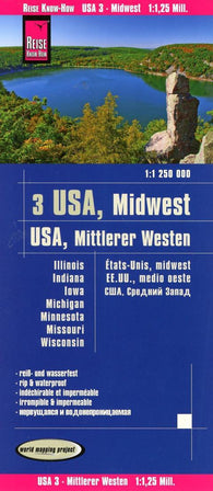 Buy map USA, Midwest : 1:1 250 000 = USA