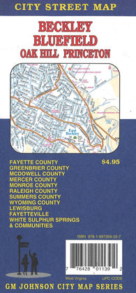 Buy map Beckley : Bluefield : Oak Hill : Princeton : city street map = Southern West Virginia : cities & counties : city street map