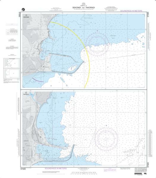 Buy map Ports Of Sekondi And Takoradi; Panel A: Sekondi (NGA-57065-1) by National Geospatial-Intelligence Agency