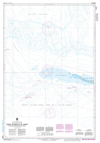 Buy map Sable Island/Ile de Sable, Western Portion/Partie Ouest by Canadian Hydrographic Service