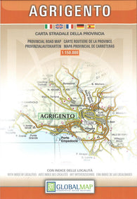 Buy map Agrigento Province, Italy by Litografia Artistica Cartografica