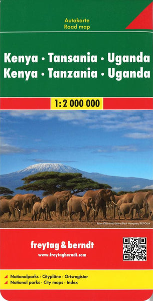 Buy map Kenya, Tanzania and Uganda by Freytag-Berndt und Artaria