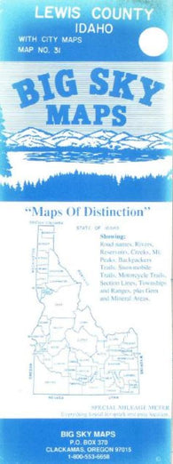 Buy map Lewis County, Idaho by Big Sky Maps