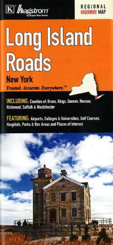 Buy map Long Island Roads, New York by Kappa Map Group