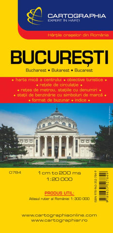 Buy map Bucharest, Romania by Cartographia