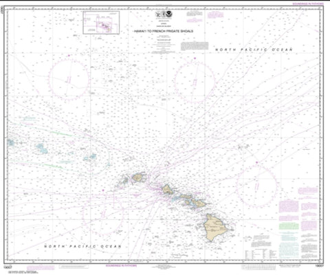 Buy map Hawai‘i to French Frigate Shoals (19007-18) by NOAA